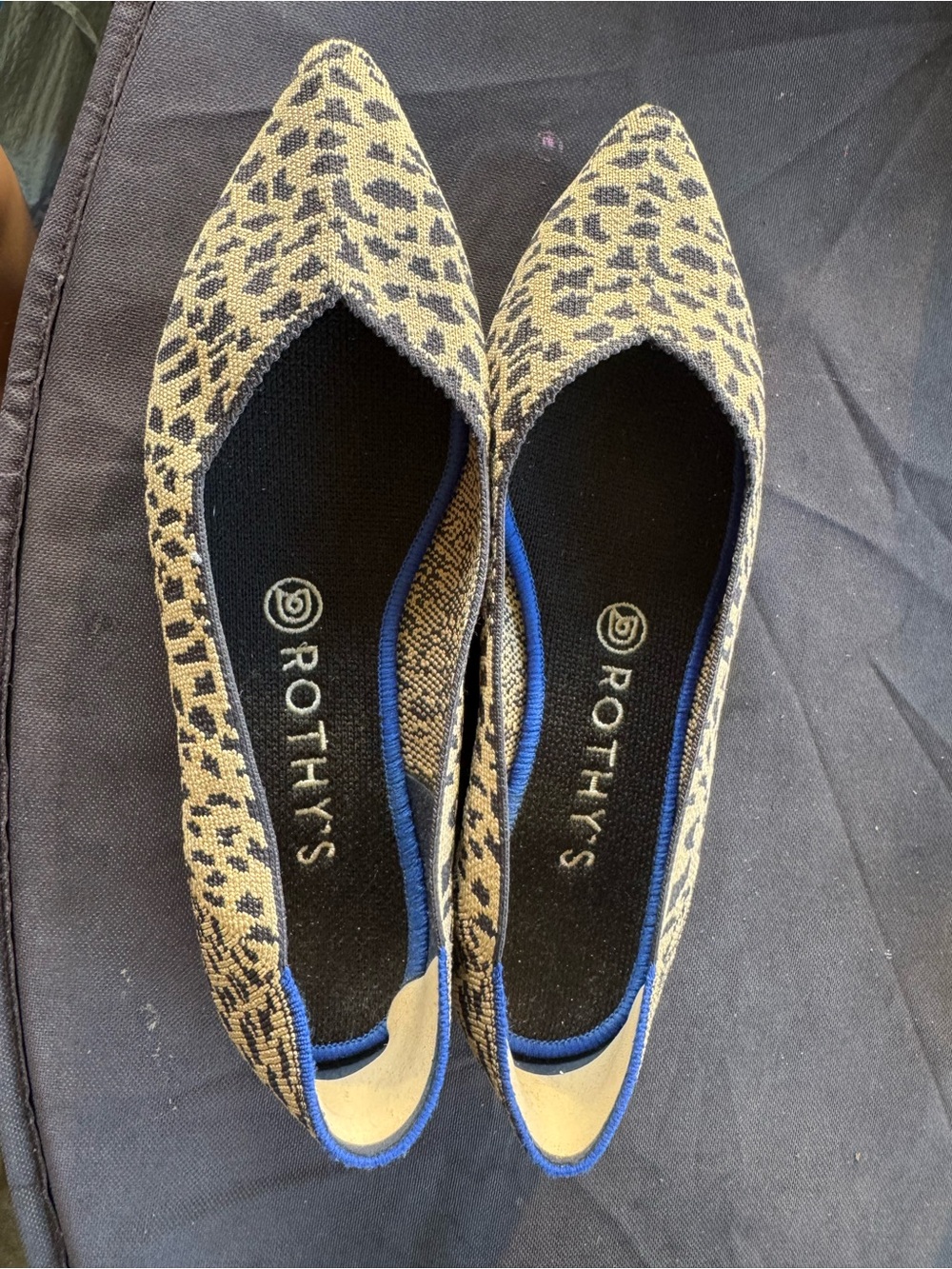 Rothy’s Leopard The Point Flats Women's Shoes  Rothys 8.5